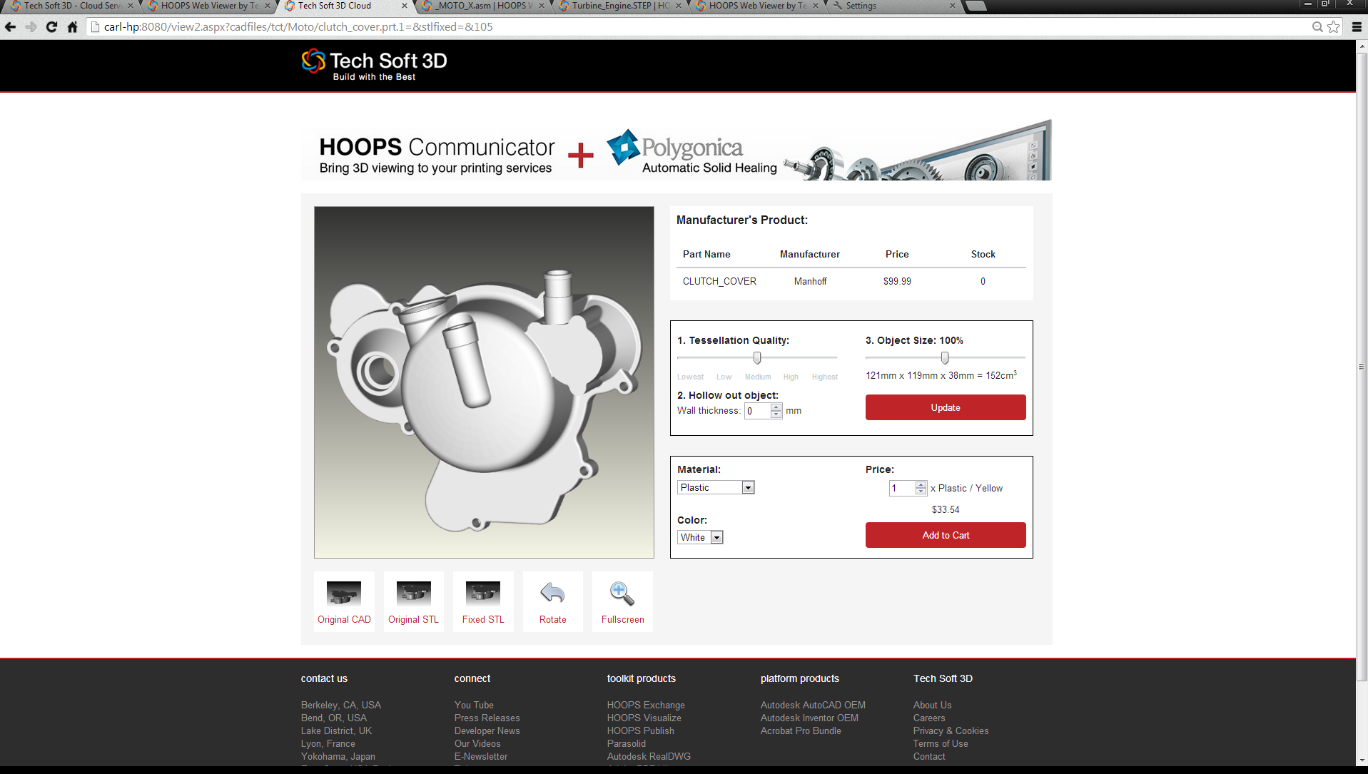 HOOPS Communicator + Polygonica