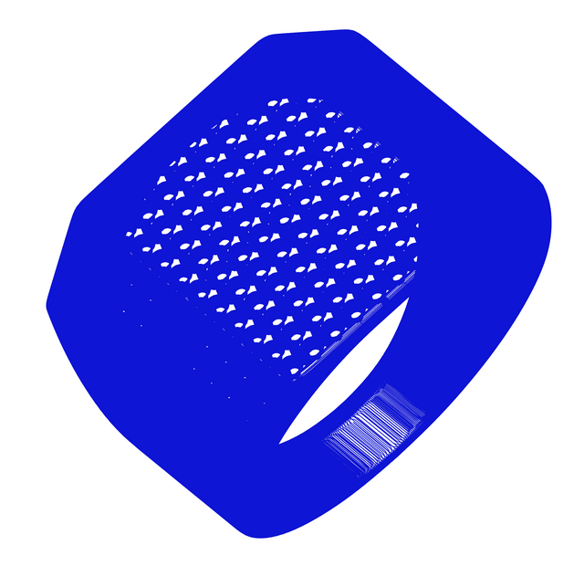 A jewellery model of a ring shown as 2200 blue slices.