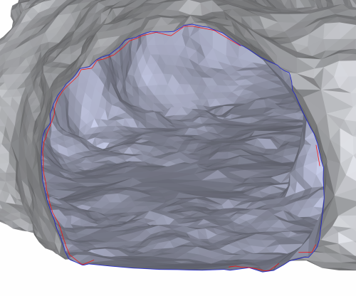 The same cross section with only the wrap shown. The internal noise is now removed.